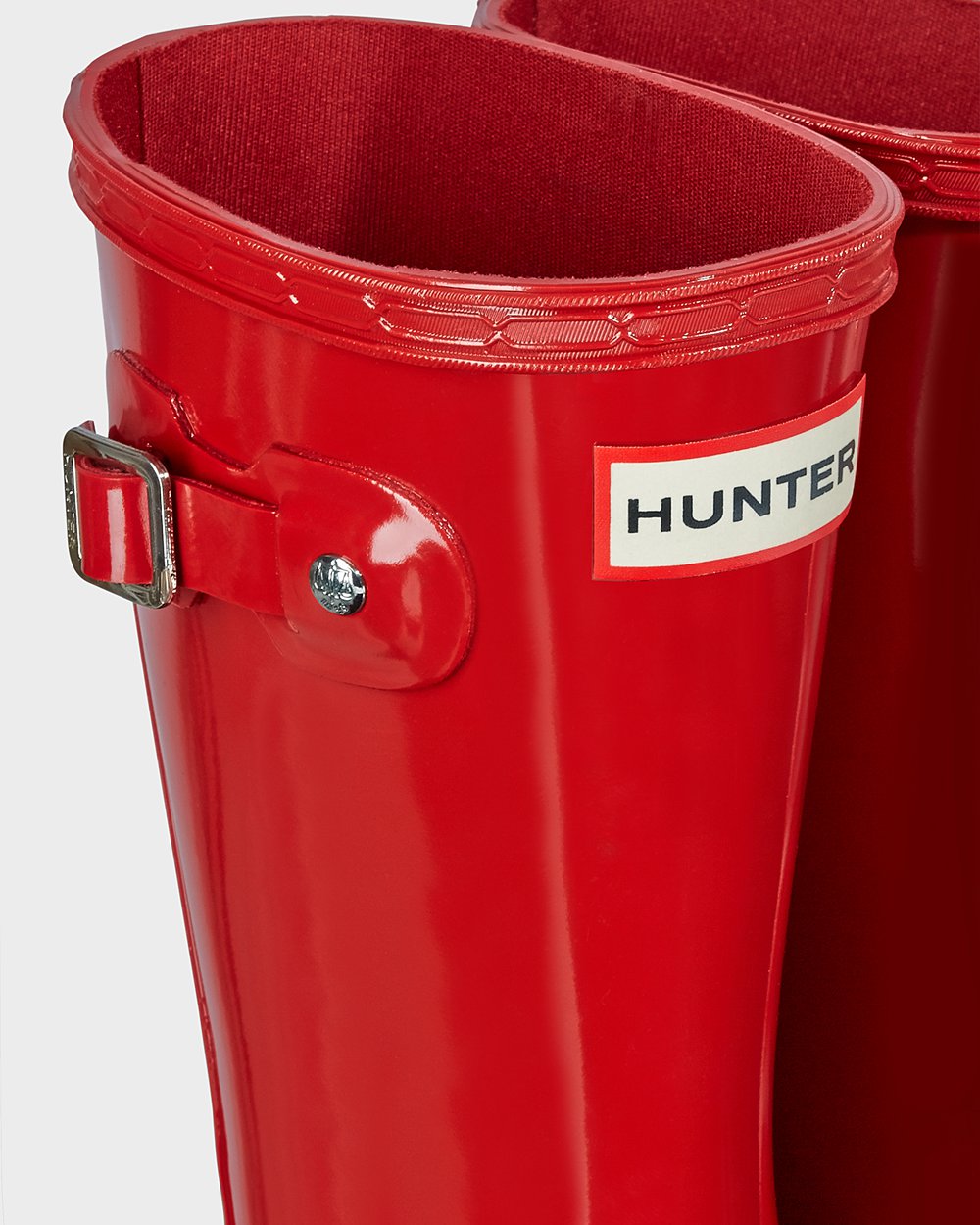 Kids Hunter Original Big Gloss | Rain Boots Red | NZ-94657-PTGS